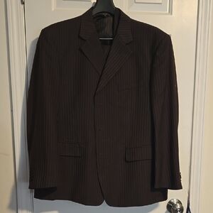 Men's Brown Pinstripe Suit w/ Vest
